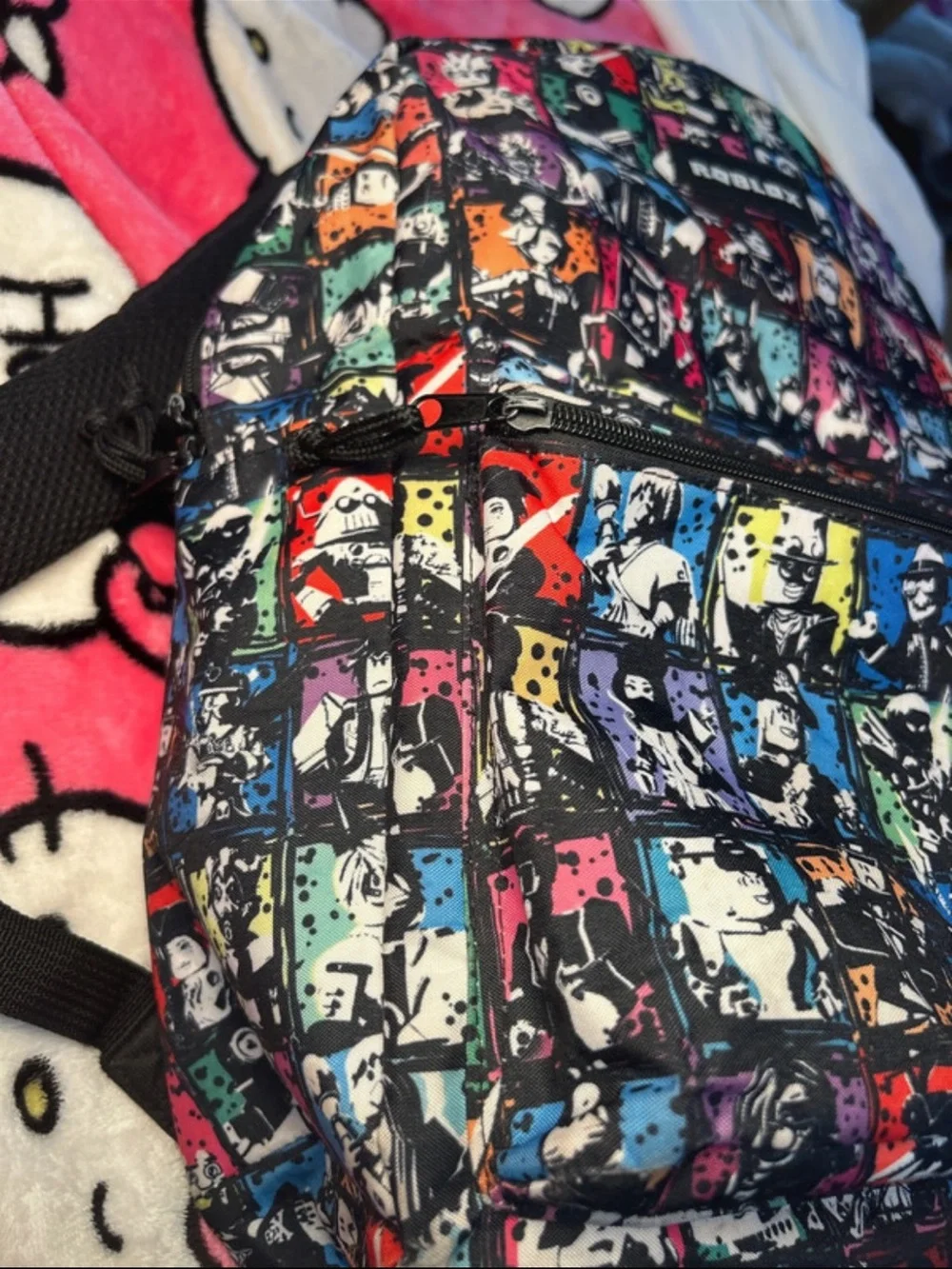 Roblox Multicolor Graphic Backpack for Men